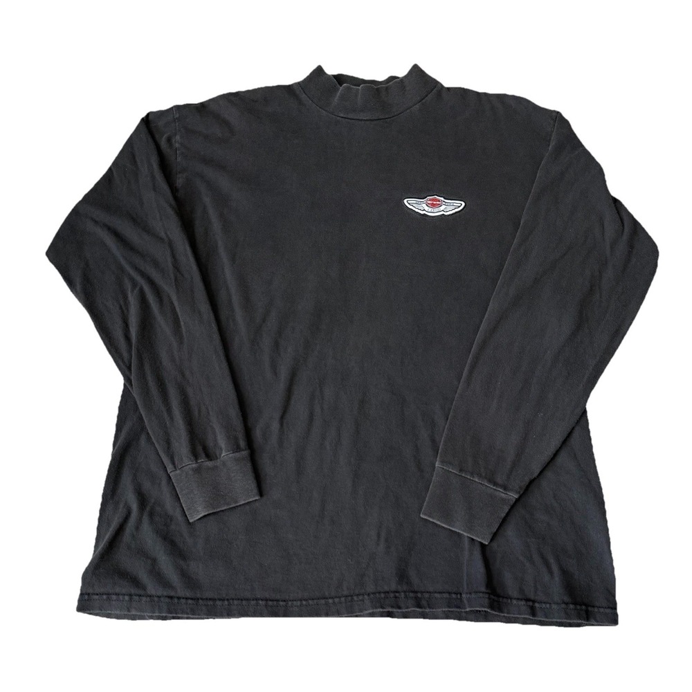 Harley Davidson 100 Anniversary Logo‎ Gray Long Sleeve Shirt Bikercore Vintage S